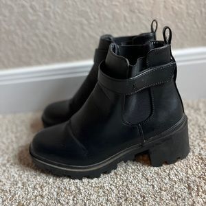 H&M Black Heel Boots Size 9